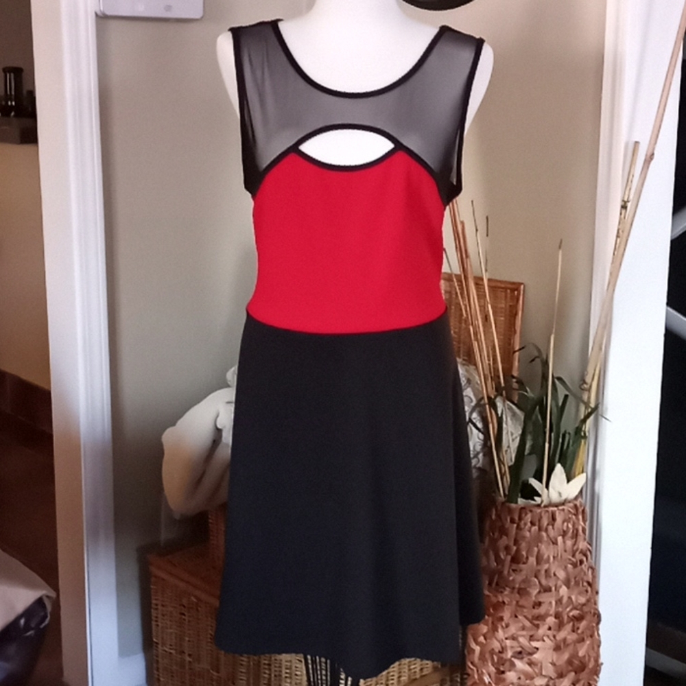 Red and Black Dress
